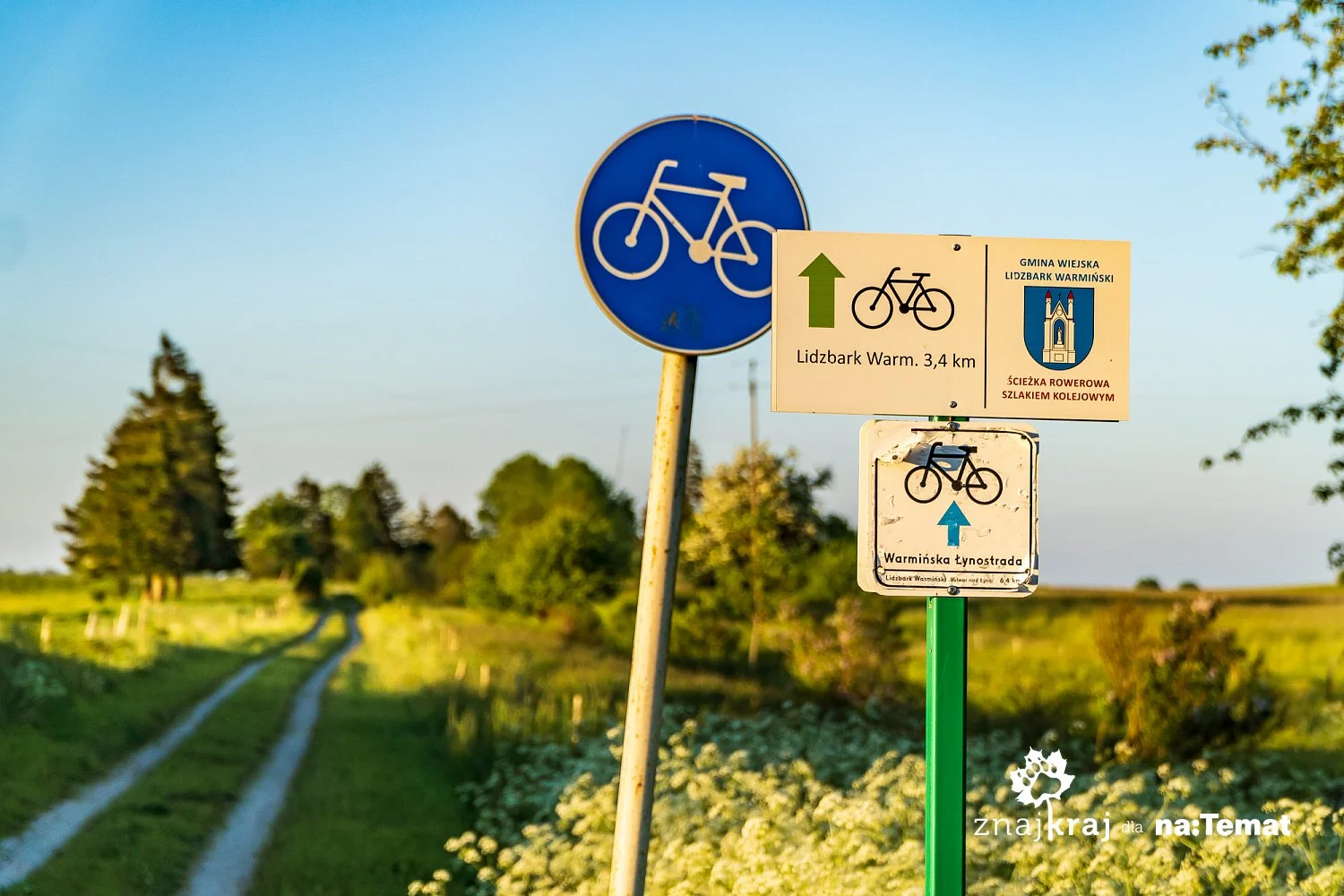 Droga rowerowa po linii kolejowej z Ornety do Lidzbarka Warmińskiego