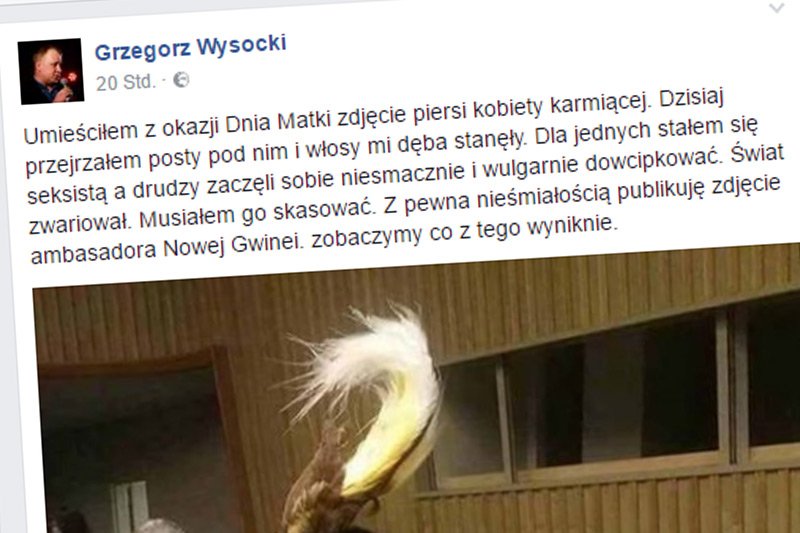 Wiceburmistrz warszawskiej Ochoty Grzegorz Wysocki tłumaczy się ze skandalu, który rozpętał publikując seksistowskie zdjęcie zrobione ukradkiem pasażerce metra.