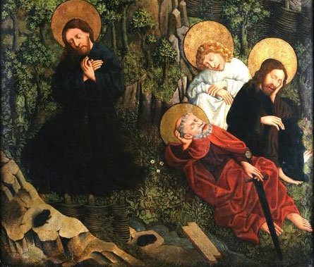 Mikołaj Haberschrack,Modlitwa w Ogrójcu, około 1468 r.
Muzeum Narodowe w Krakowie, Pałac Biskupa Erazma Ciołka