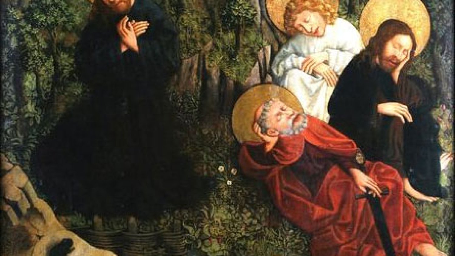 Mikołaj Haberschrack,Modlitwa w Ogrójcu, około 1468 r.
Muzeum Narodowe w Krakowie, Pałac Biskupa Erazma Ciołka