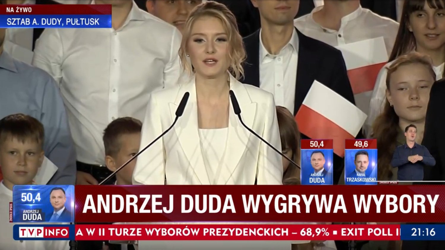 Kinga Duda skomentowała wyniki drugiej tury wyborów prezydenckich