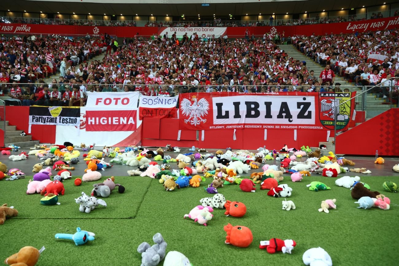 Misie na Stadionie Narodowym. Wyjątkowa akcja w ramach meczu Polska-Turcja
