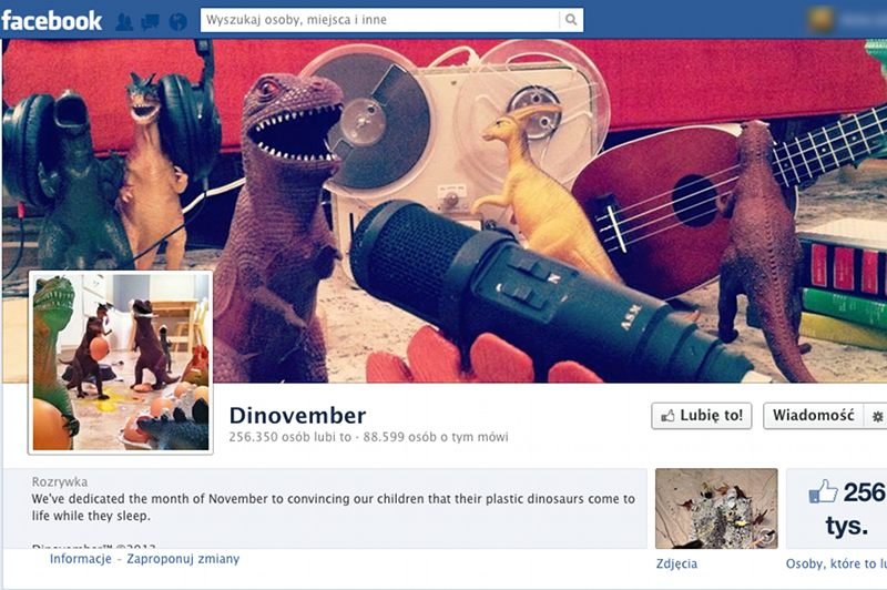 Fanpage akcji Dinovember