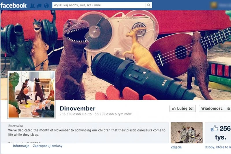 Fanpage akcji Dinovember