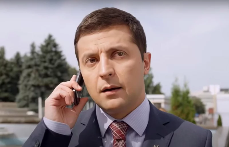 Wołodymyr Zełenski w serialu "Sługa narodu" Wołodymyr Zełenski w serialu "Sługa narodu"