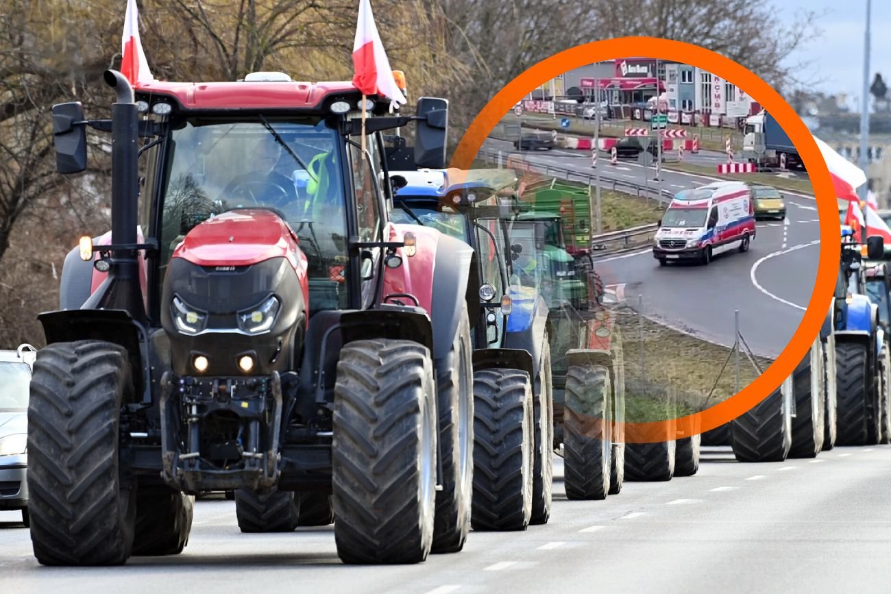 Rolnicy zablokowali drogę karetce. Miała spore opóźnienie