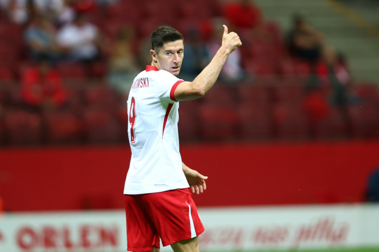 Robert Lewandowski w czasie meczu z Ukrainą wszedł na boisko w drugiej połowie