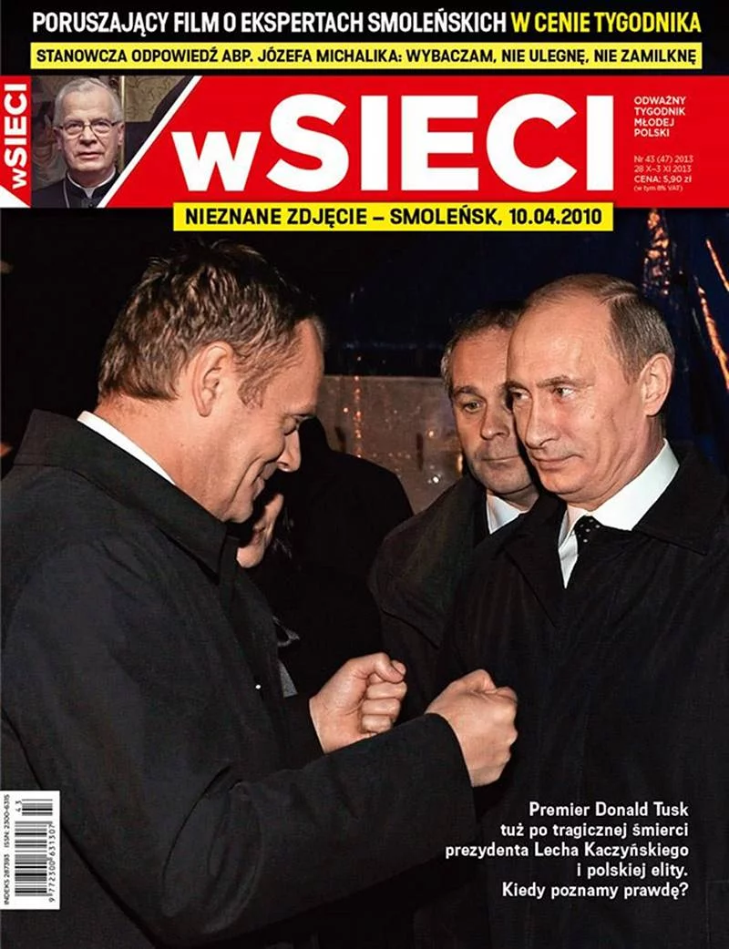 Okładka najnowszego tygodnika "wSieci"