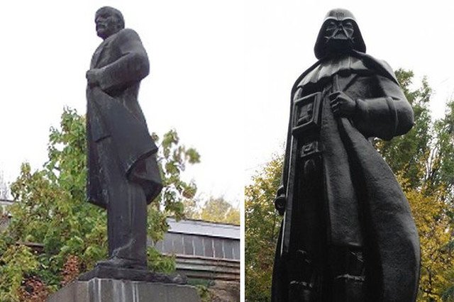 Pomnik Lorda Vadera zastąpił pomnik Lenina w Odessie. To pierwszy taki monument na świecie