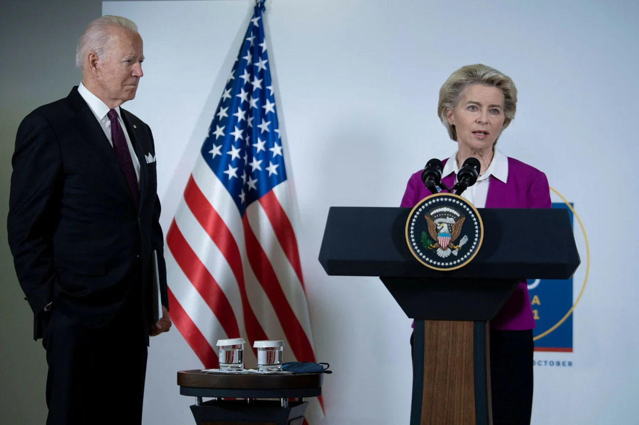 Leyen po spotkani z Bidenem: Poszerzymy zakres sankcji wobec Białorusi.