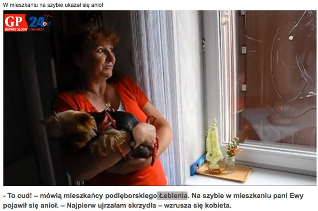 Ewa Łukowska przekonuje, że na szybie jej okna ukazał się anioł