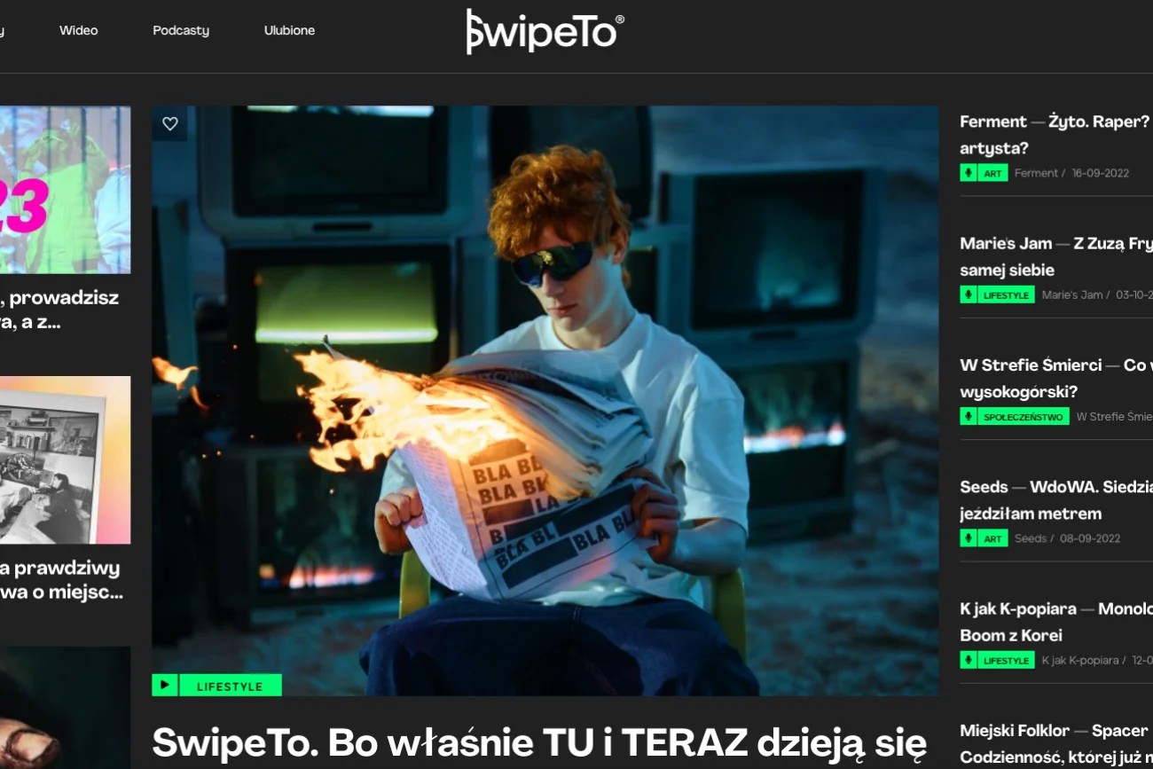TVP próbuje zainteresować pokolenie Z swoim nowym portalem SwipeTo.pl TVP próbuje zainteresować pokolenie Z swoim nowym portalem SwipeTo.pl
