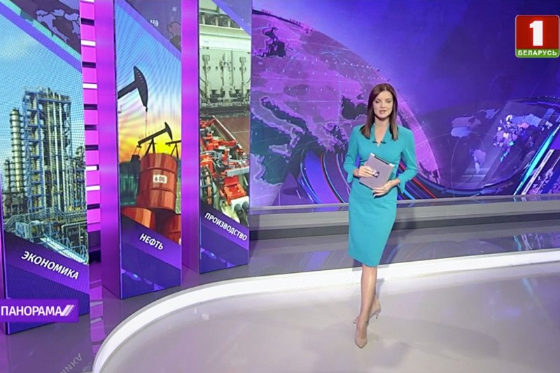 Jak białoruska telewizja informuje o protestach? Program "Panorama" pokazał materiał dopiero w 16 minucie.