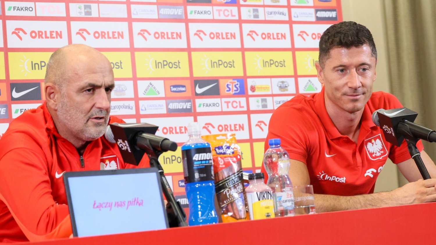 Michał Probierz i Robert Lewandowski