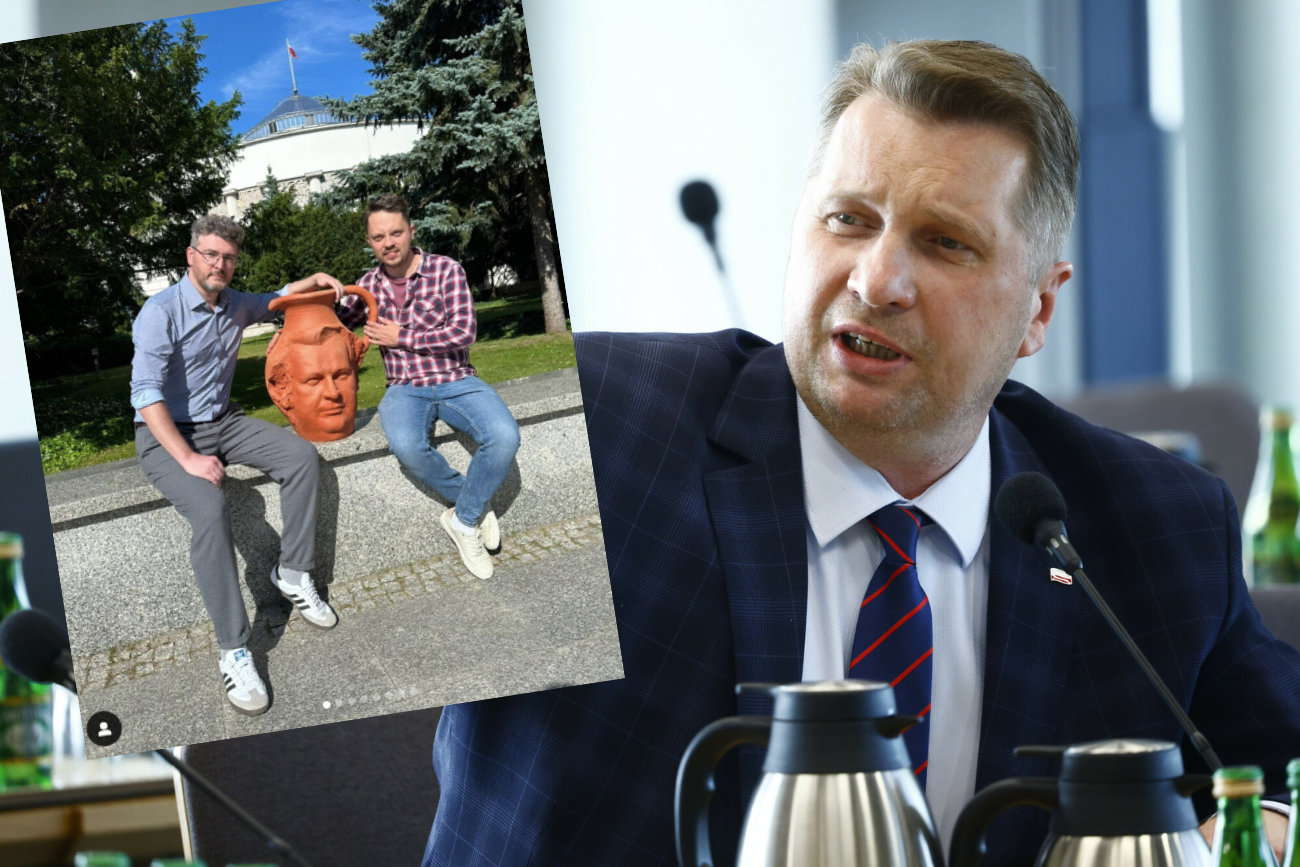 Przemysław Czarnek został Dzbanem Roku. Teraz dostał statuetki