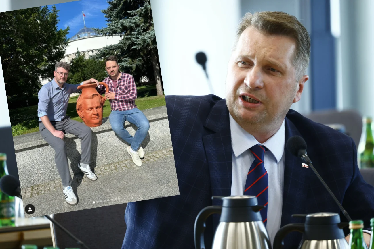 Przemysław Czarnek został Dzbanem Roku. Teraz dostał statuetki