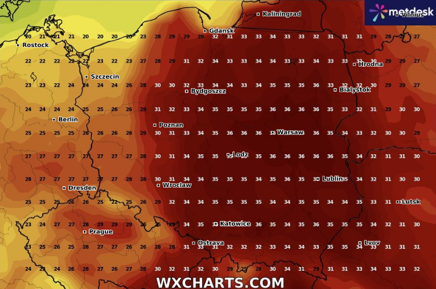 W sierpniu może paść rekord temperatury. Oto prognoza na środę 7 sierpnia.