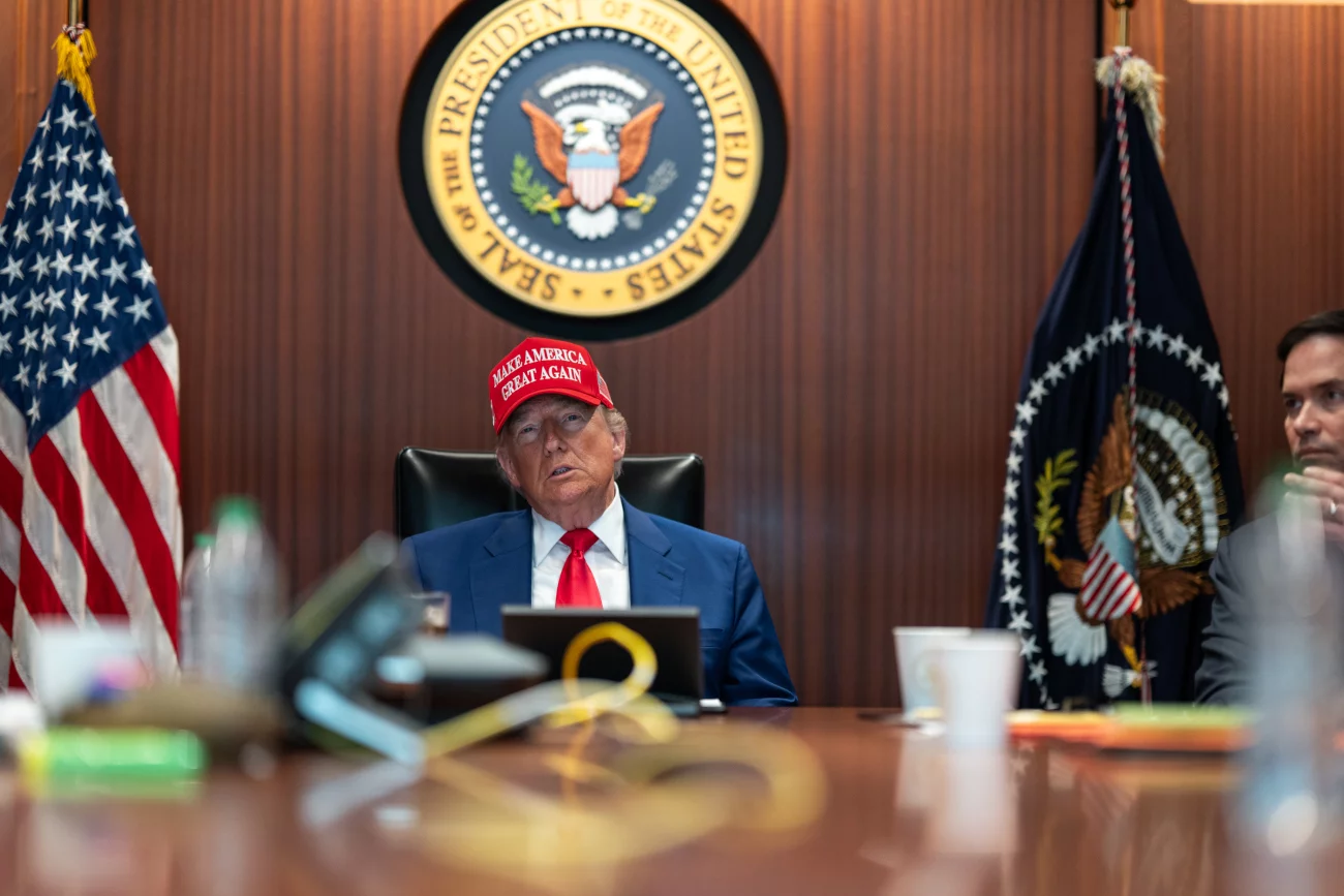 Donald Trump w "Situation Room", 21 czerwca 2025