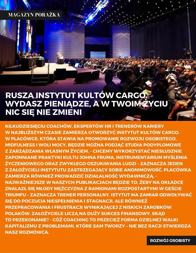 Zawód coacha jest tak ważny jak lekarz, prawnik czy pracownik socjalny.