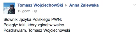 Widzowie "Kropki nad i" uczą na Facebooku minister edukacji narodowej, polonistkę, definicji słowa "polec". Ale przecież ona doskonale ją zna - po prostu woli kłamać.