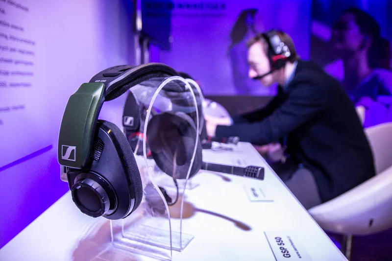 Stanowisko Sennheisera.