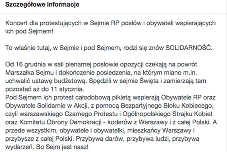 Organizatorzy zachęcają do przybycia warszawiaków, ale i osoby z całej Polski