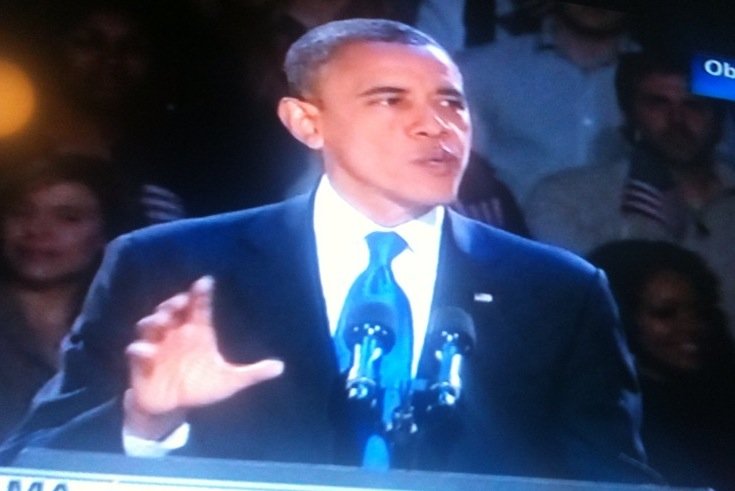 Barack Obama w trakcie swojego niesamowitego przemówienia.