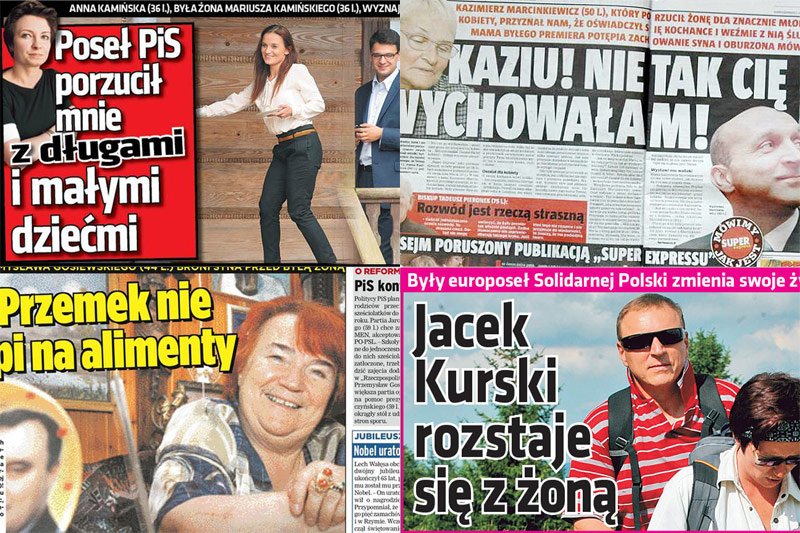 Rozwodzi się wielu polityków, ale tylko prawicowcy robią z tego tabloidowy spektakl.