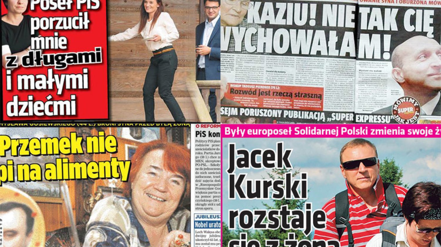 Rozwodzi się wielu polityków, ale tylko prawicowcy robią z tego tabloidowy spektakl.