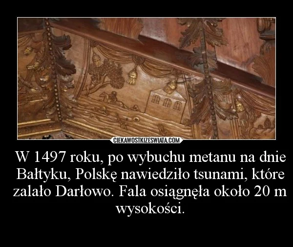 Relief z ambony kościoła Mariackiego w Darłowie.