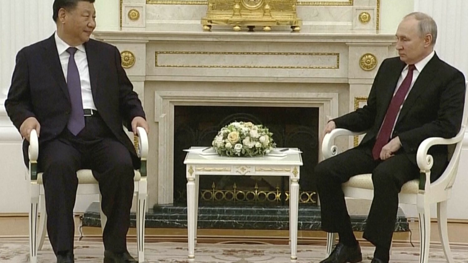 Przywódcy Chin i Rosji na Kremlu.