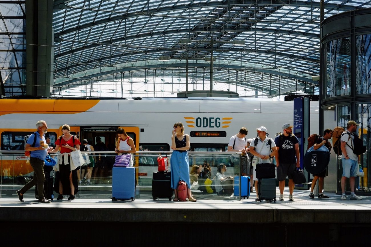 Pociąg na stacji w Berlinie