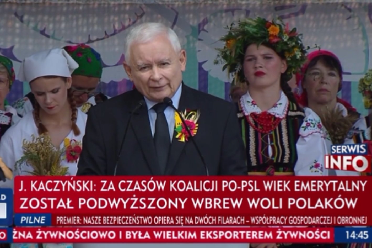 TVP Info szybko poprawiło przejęzyczenie Jarosława Kaczyńskiego.
