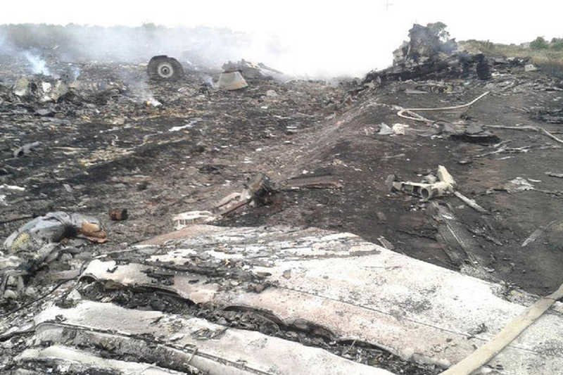 Miejsce katastrofy Malezyjskiego samolotu.