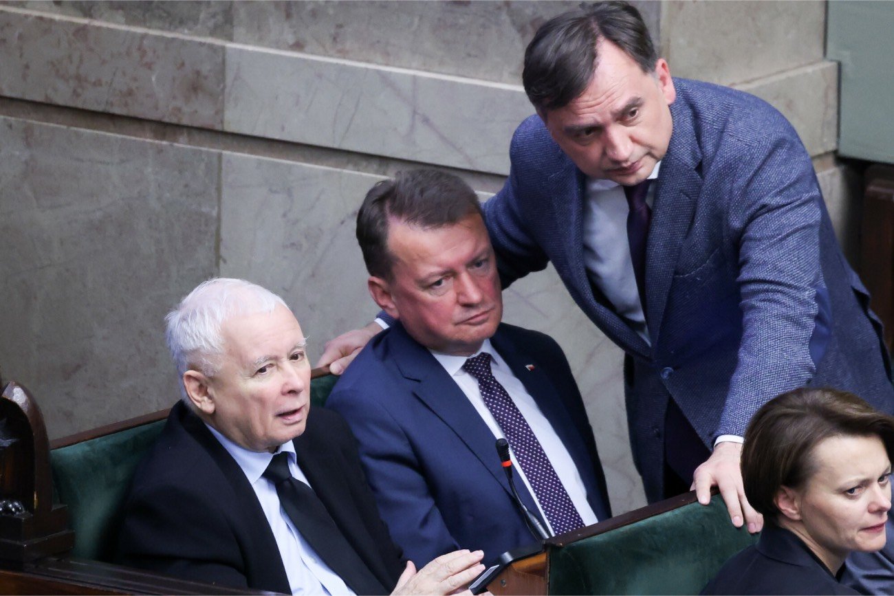 Jarosław Kaczyński, Mariusz Błaszczak, Zbigniew Ziobro i Jadwiga Emilewicz