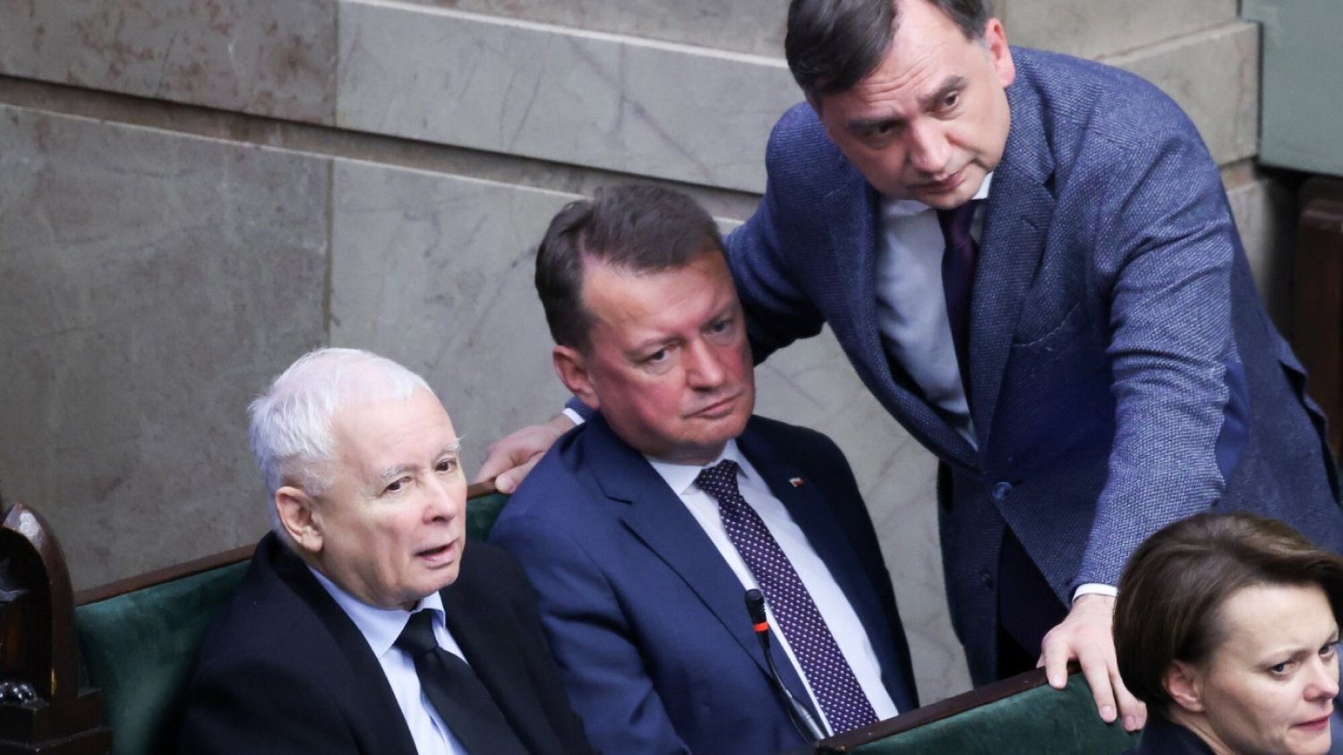 Jarosław Kaczyński, Mariusz Błaszczak, Zbigniew Ziobro i Jadwiga Emilewicz