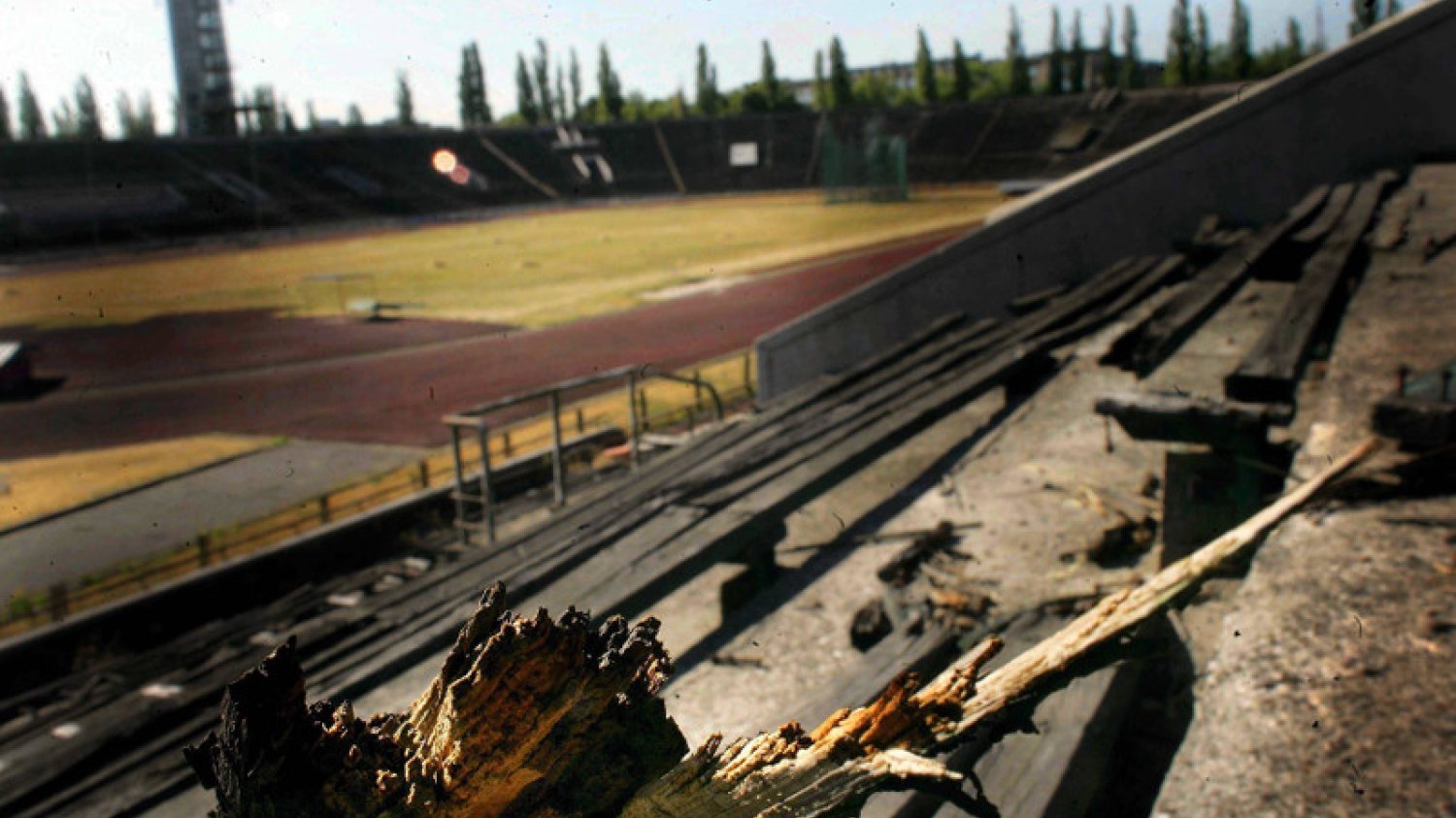 Stadion RKS Skra Warszawa, zdjęcie z 2006 roku.