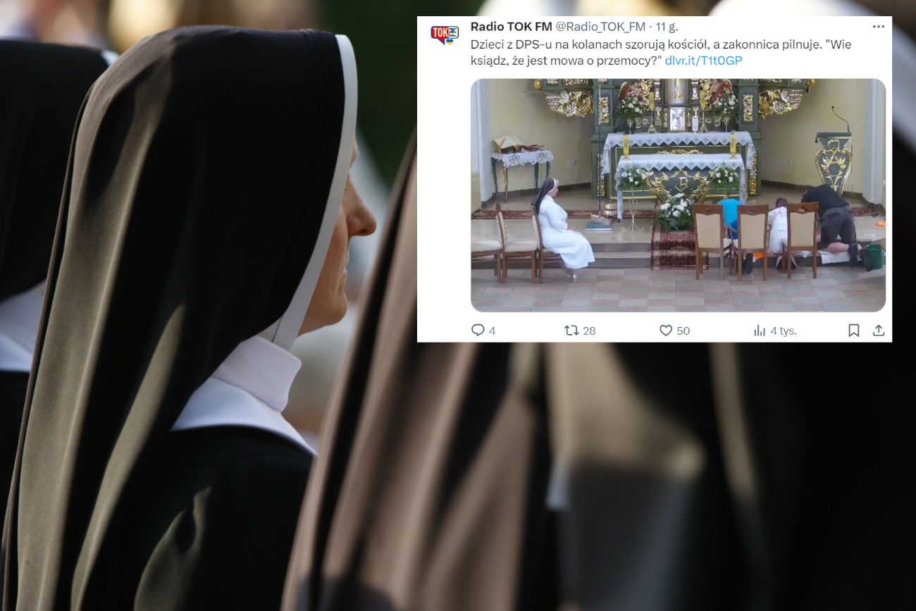 Podopieczni DPS na kolanach szorują kościół, a zakonnica pilnuje. Sprawę bada prokuratura