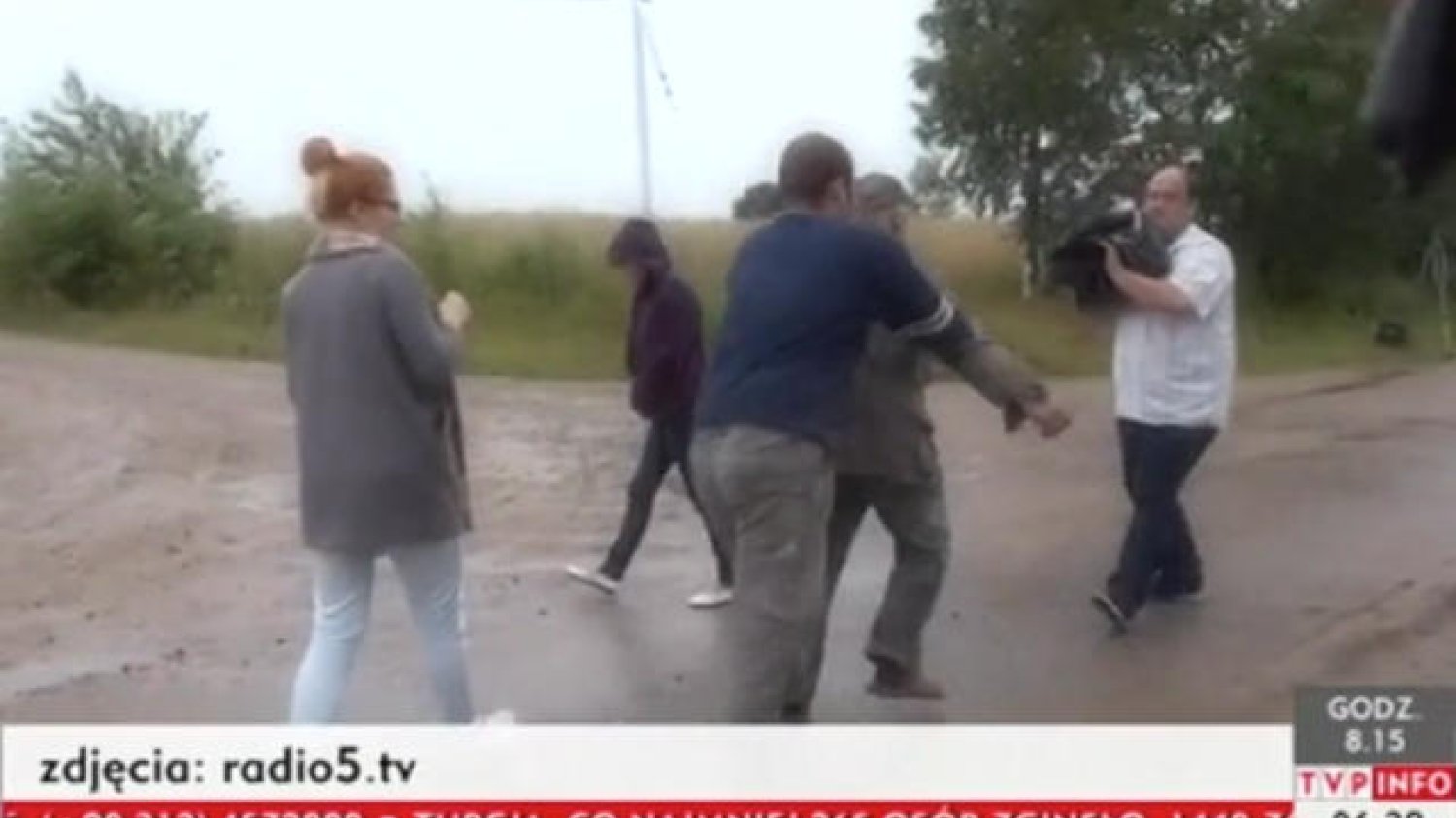 Agresywny rolnik zaatakował dziennikarzy TVP