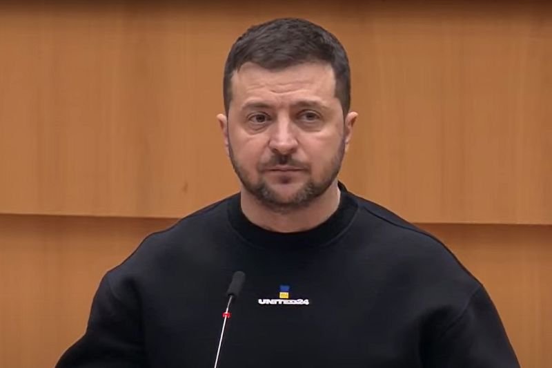 Wołodymyr Zełenski przemawiał w PE.