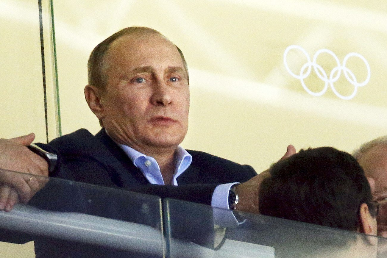 Władimir Putin w loży MKOl.