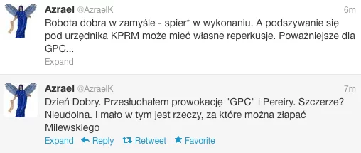 Zrzut ekranu z Twittera.