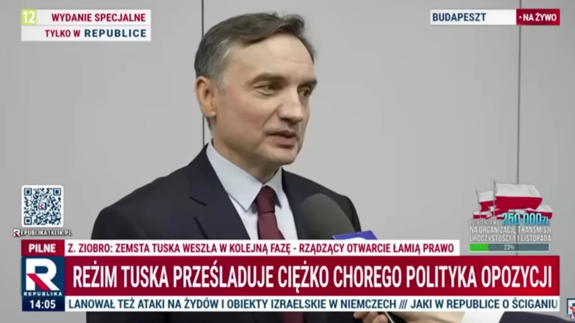 Ziobro i jego stan zdrowia. "W przeciwnym razie po prostu się dusi"