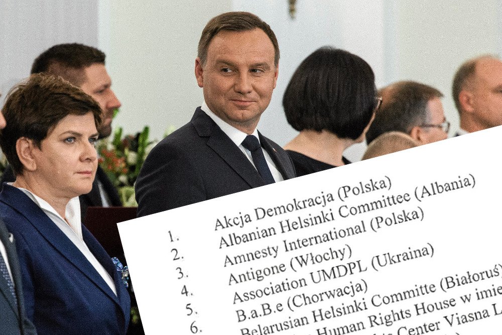 Prezydent Andrzej Duda i premier Beata Szydło otrzymali list od 90 organizacji pozarządowych