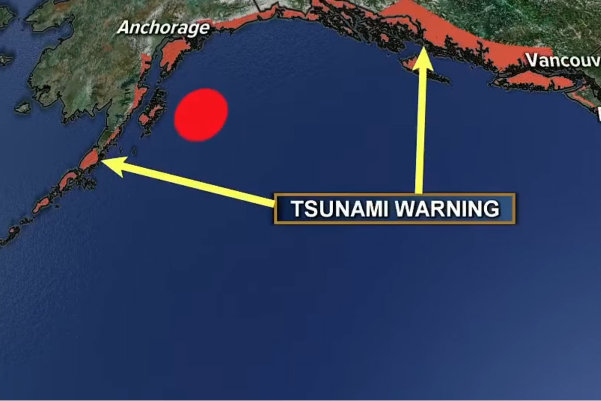 M.in. zachodnie wybrzeża USA i Kanady są zagrożone tsunami