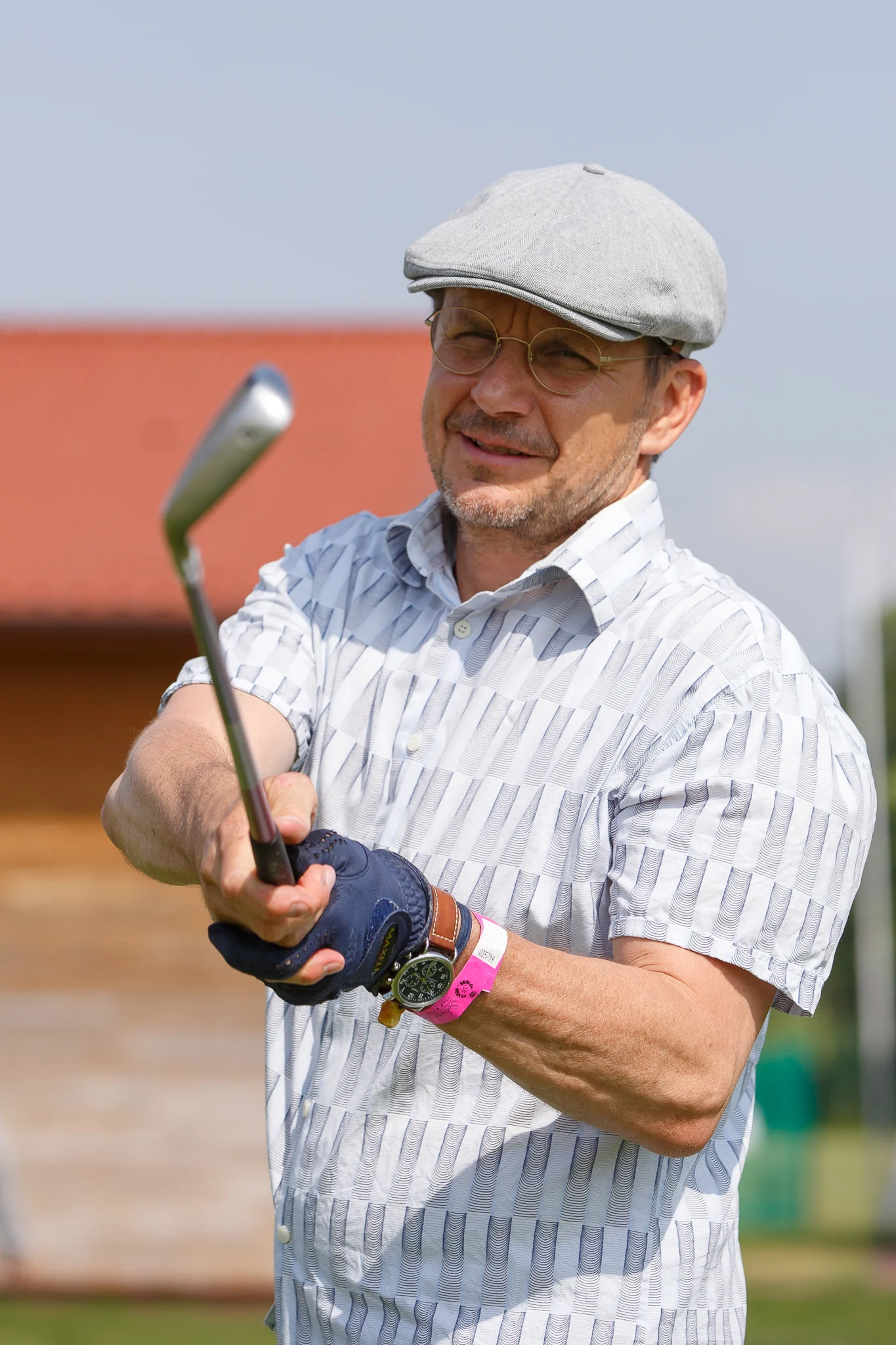 Aktor Bartek Topa uczestniczył w akademii golfa podczas turnieju Mitsubishi Motors Golf Championship