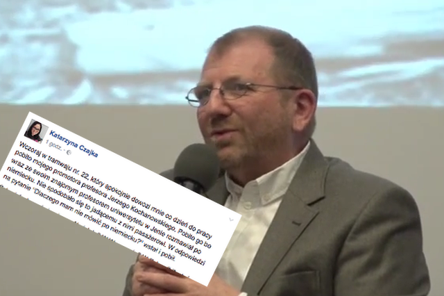 W warszawskim tramwaju pobito prof. UW, bo rozmawiał po niemiecku.