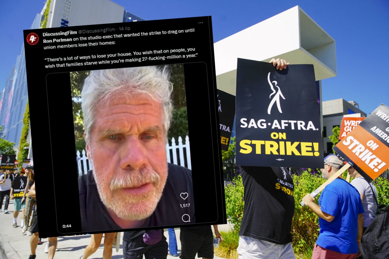 Ron Perlman nie przebierał w słowach. Tymi słowami zwrócił się do producenta, który czeka z negocjacjami, aż strajkujący aktorzy zaczną stracić domy.