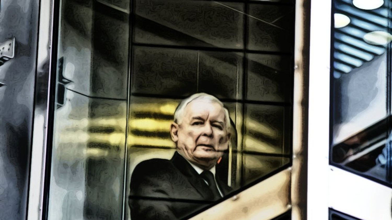 Jarosław Kaczyński podczas wizyty w Wielkopolsce (Centrum Wykładowe Politechniki Poznańskiej).