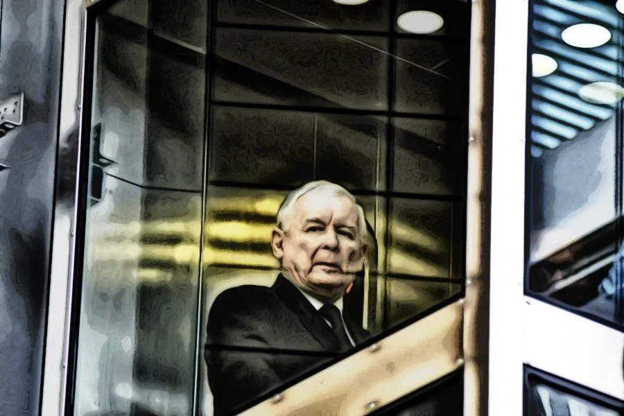 Jarosław Kaczyński podczas wizyty w Wielkopolsce (Centrum Wykładowe Politechniki Poznańskiej).